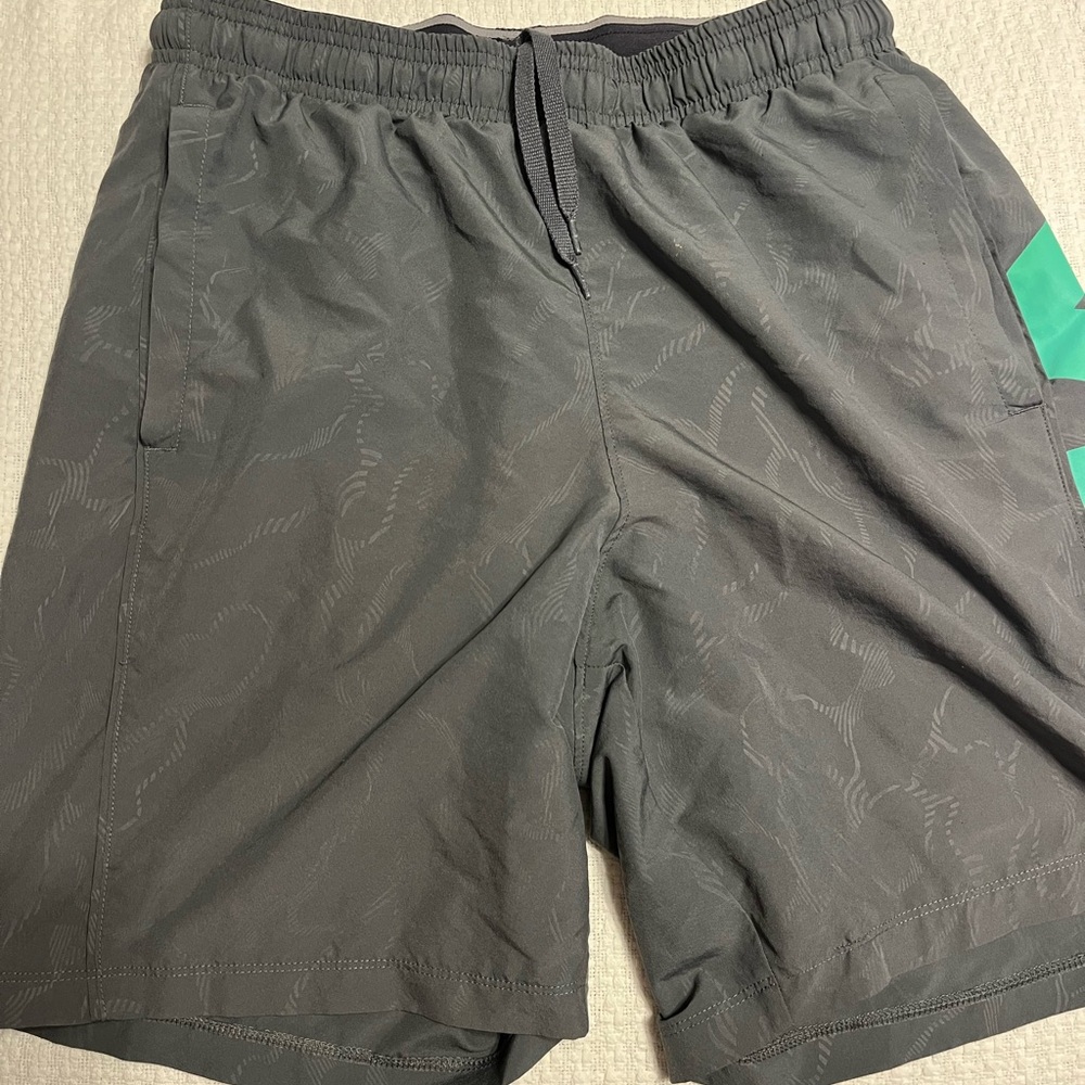 Under Armour Black and Gray Athletic Shorts